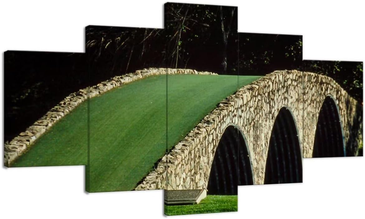 Famous Bridge at Augusta National Golf Course Wall Art for Living Room Bedroom Bathroom Home Decorations Augusta Golf Course Pictures Posters Framed Artwork Ready to Hang(60''W x 32''H)