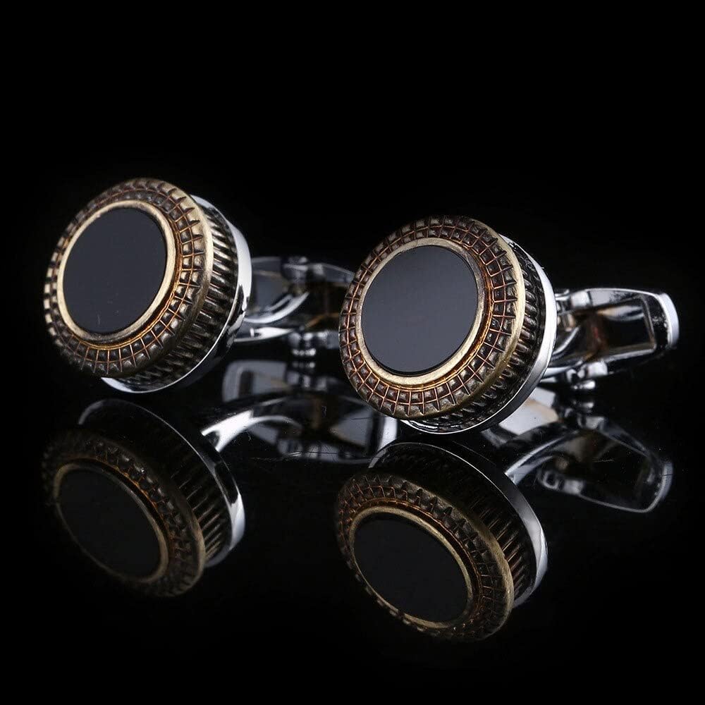 S&W Wedding Cufflinks for Men Cuffs with Gift Box Business for Tuxedo Shirts