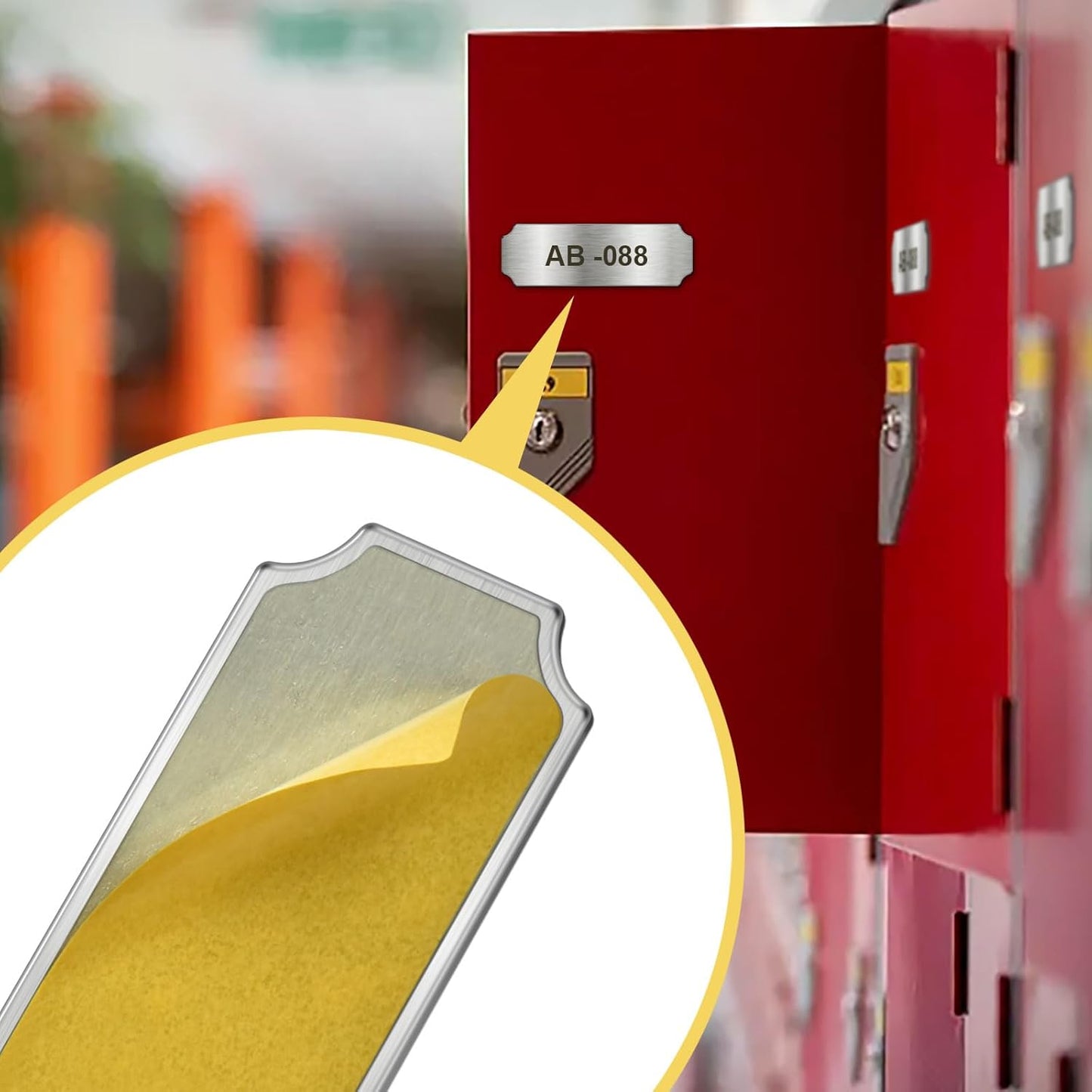 Stainless Steel Personalized Name Plate - Custom Plaque, Name Tag, Badge, Label, Sign - Metal Nameplates for Trophy, Award, Memorial, Graduation Plaque (Adhesive)