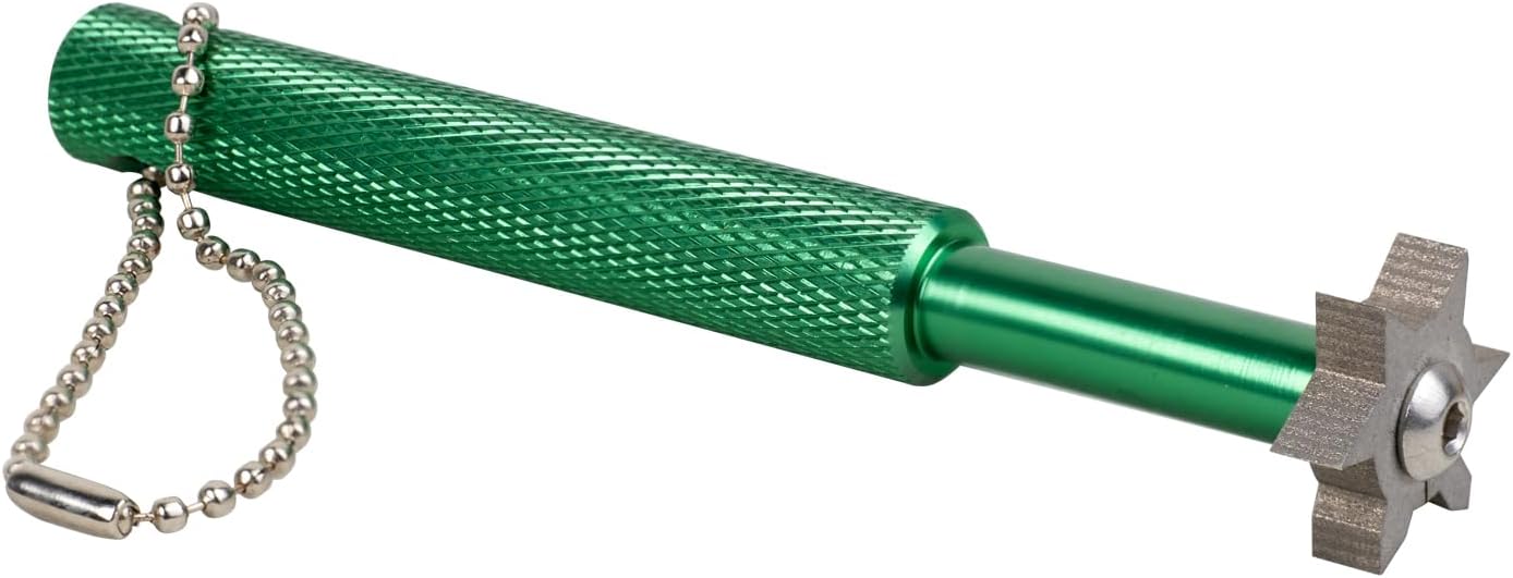 Golf Groove Sharpener,Golf Club Groove Sharpener,Groove Sharpener,Club Sharpener,Groove Sharpening Tool - Generate Optimal Backspin - Suitable for U & V-Grooves (6 Heads) (Green)