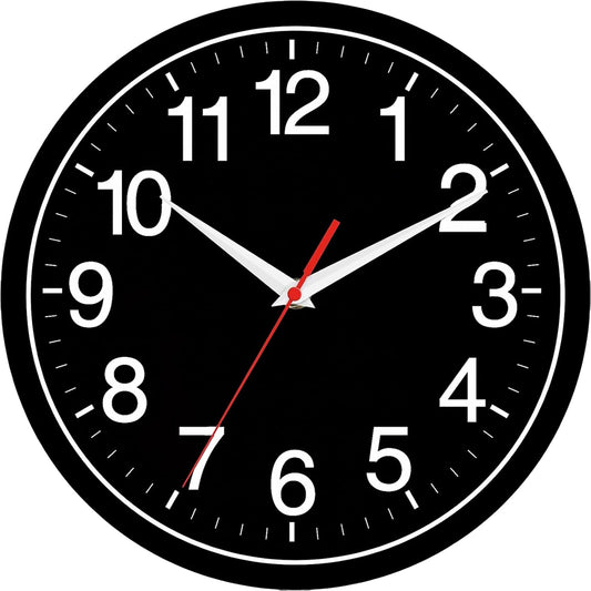 Wall Clock Modern 8 Inch Battery Operated Silent Non Ticking Small Analog Clock Decorative for Bedroom Kitchen Bathroom Office Home
