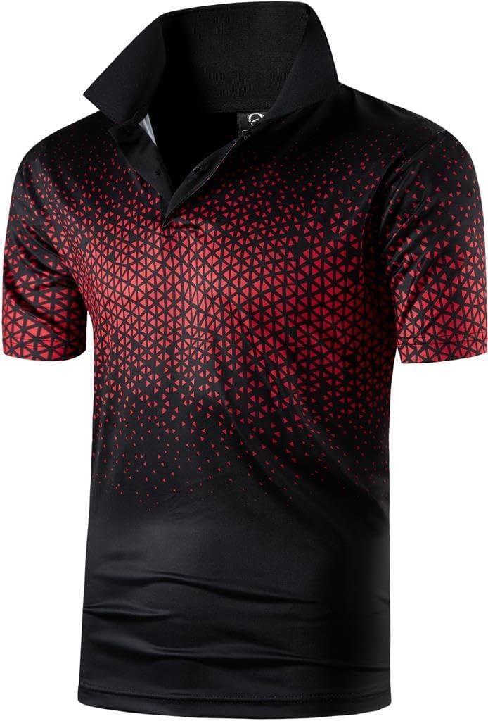 jeansian Men's Sport Outdoor Quick Dry Fit Short Sleeves Polo Tee Shirt Tshirt T-Shirt Tops Golf Tennis Bowling LSL195