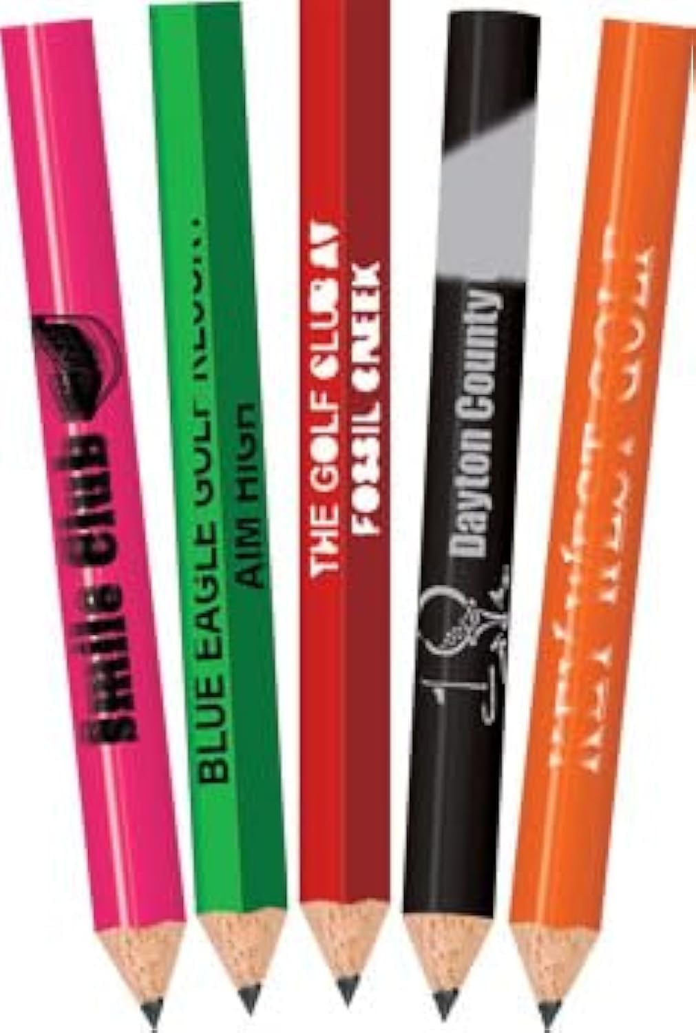 GRAPHITE Misprint Golf Pencils - Round and Hexagon Wood, Pre-Sharpened No-Eraser Design with 2 HB Lead - Ideal School Supplies and Classroom Must Haves, Perfect for Drawing or Writing - Box of 144 Pcs