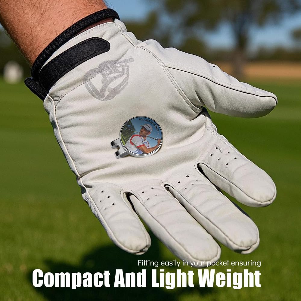 2 Custom Golf Ball Markers with Hat Clips, Print with Your Photo and Text, Unique Golf Present, Accessories Sets for Men Women Golfer