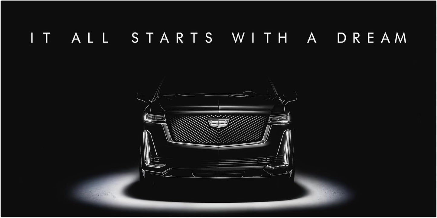 Motivational Wall Art for Office, Super Car Art Canvas, Inspirational Automotive Decor for Cadillac Escalade V Sportscar Lovers, Motivational Wall Decor for Office and Home, Car Poster (20" x 40" in)