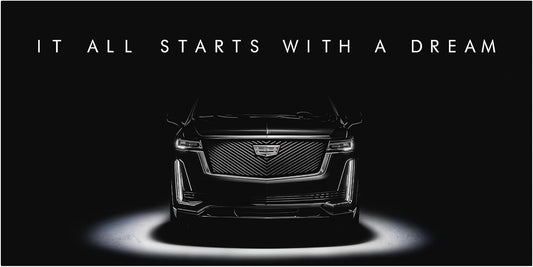 Motivational Wall Art for Office, Super Car Art Canvas, Inspirational Automotive Decor for Cadillac Escalade V Sportscar Lovers, Motivational Wall Decor for Office and Home, Car Poster (20" x 40" in)