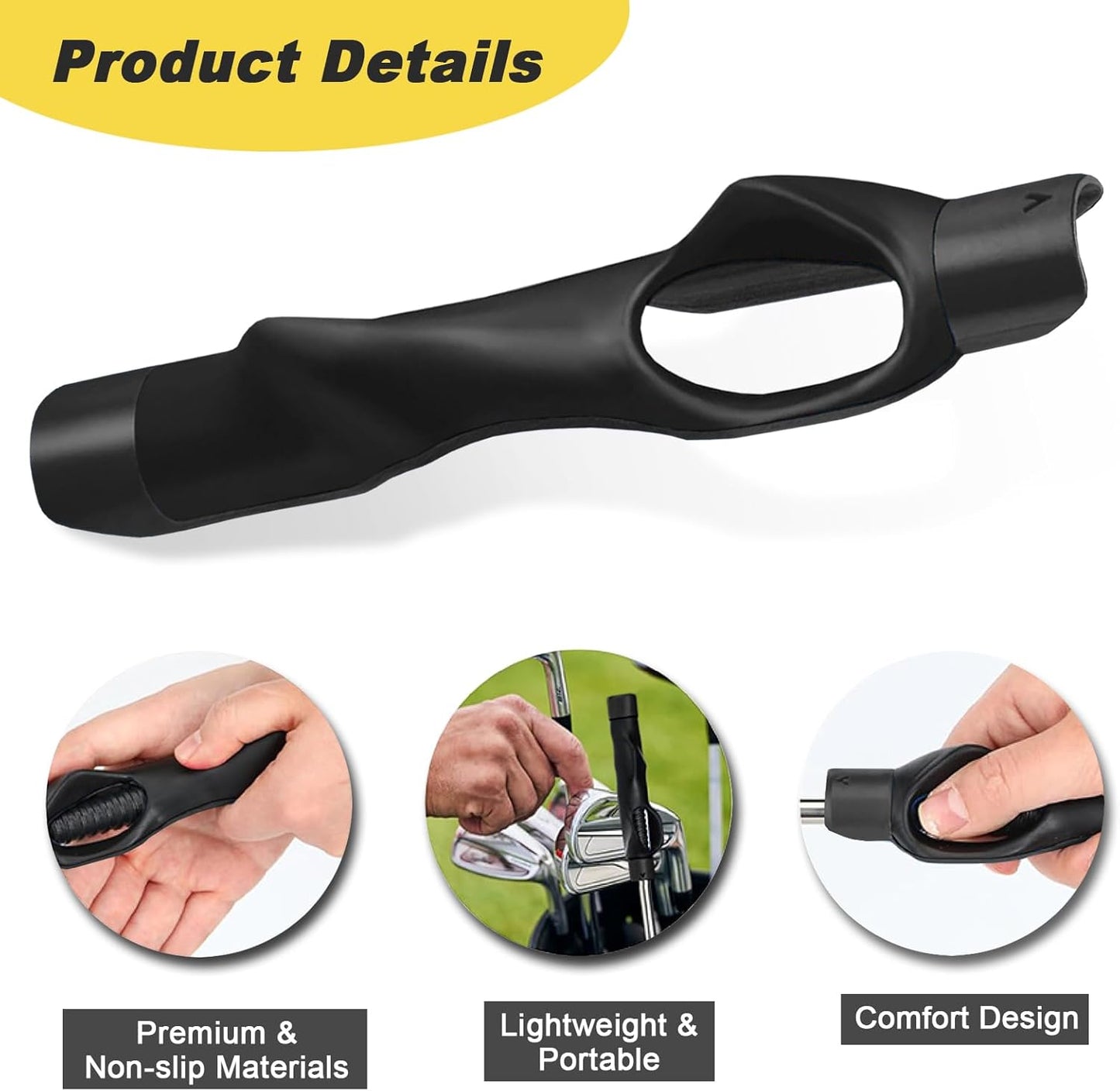 Grip Trainer Golf, Grip Aid Golf, Golf Swing Trainer, Corrects Left and Right Hand Position to Help Train Correct Hand Position,Enhance Grip Strength, Precision and Swing