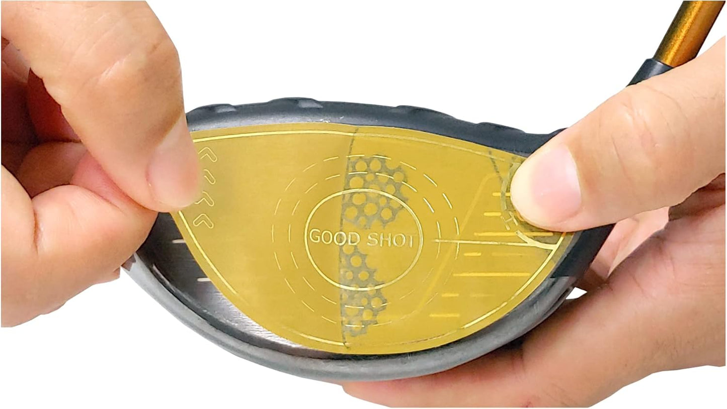 Good Shot Film | Golf Impact Tape | Reusable Driver Face Sticker | Sweet Spot Accuracy Diagnosis | Self-Teaching Consistency Analysis | 8 Pcs per Pack