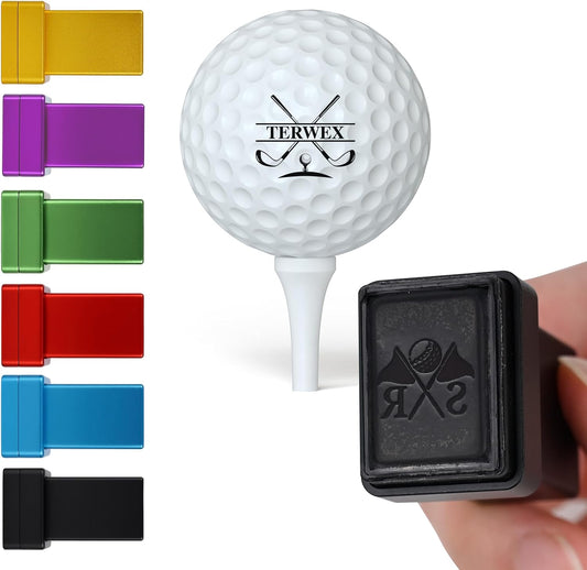 Custom Golf Ball Stamp - Self-Inking Personalized Golf Ball Marker, Make Your Unique Logo on Golf Balls, Waterproof Name Stamper, Men Father Golfers Golf Gifts Golf Accessories
