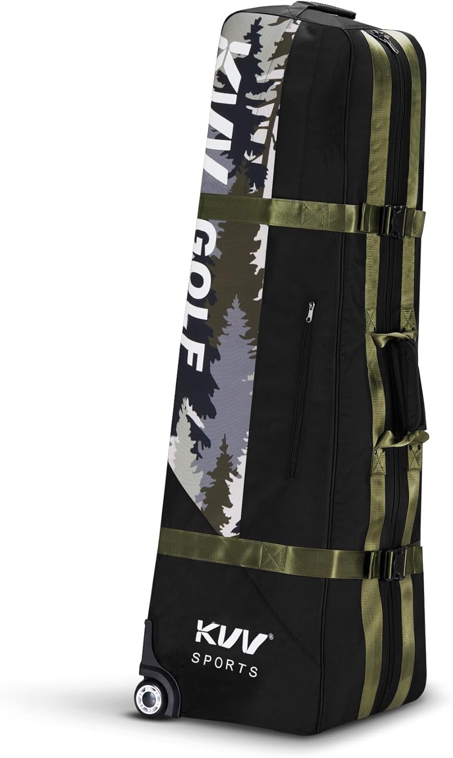 KVV Hi-Protective Golf Travel Bag with Extra Padded Top, Foldable Golf Travel Cover with Wheels, Multiple Handles and Pockects for Storage, Travel Golf Bags Designed for Airlines