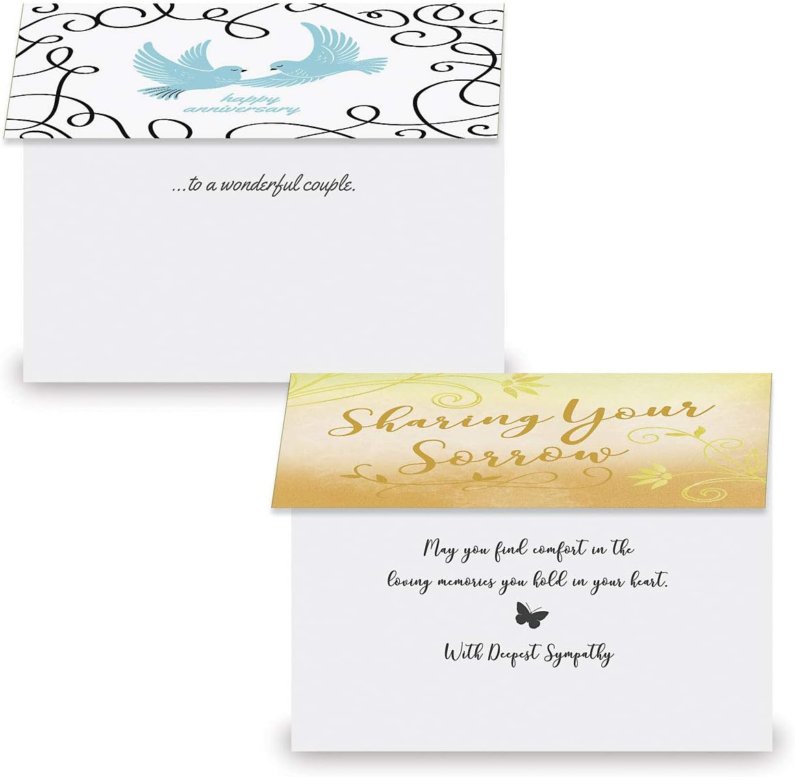 Current Deluxe Foil All Occasion Value Pack - 20 Cards With Envelopes, Celebration, Get Well, Sympathy, Birthday, Anniversary & Thinking of You Variety, Large 5" x 7" Assortment, 10 Design Set