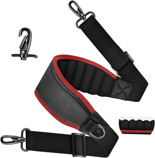 ZINZ Fixed Pad Bag Strap 60 inch Belt with Cushion Breathable Pad,Durable Strap with Double Adjustable Buckle and Metal Hooks
