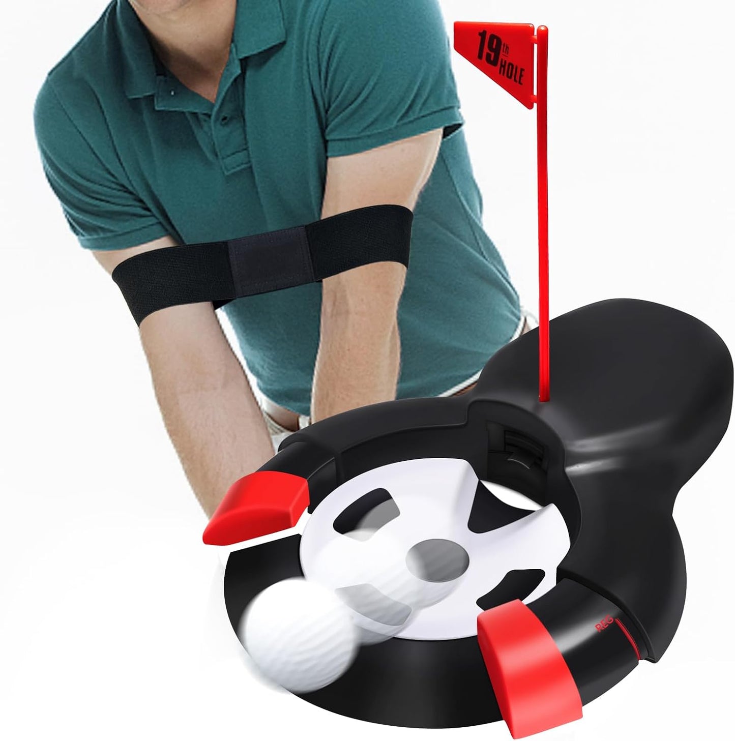 Golf Automatic Putting Ball Return Cup ，Putting Practice Automatic Putting Machine，Golf Cup Training Aid, Putting Returner for Indoor Outdoor Office Practic Golf Training Aids