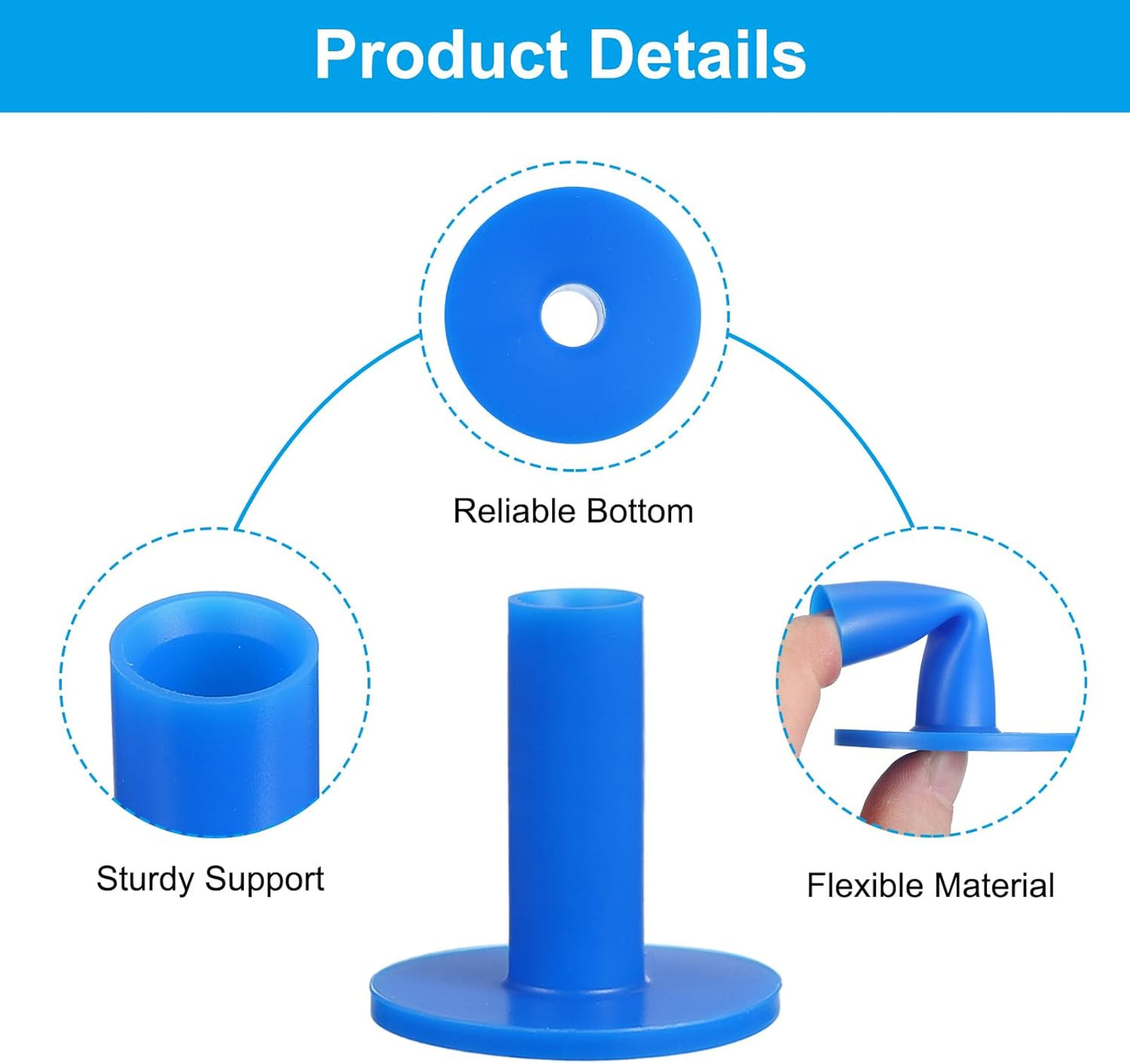 PATIKIL Rubber Golf Tees, Tall Practice Training Driving Range Tee Stable Ball Holder