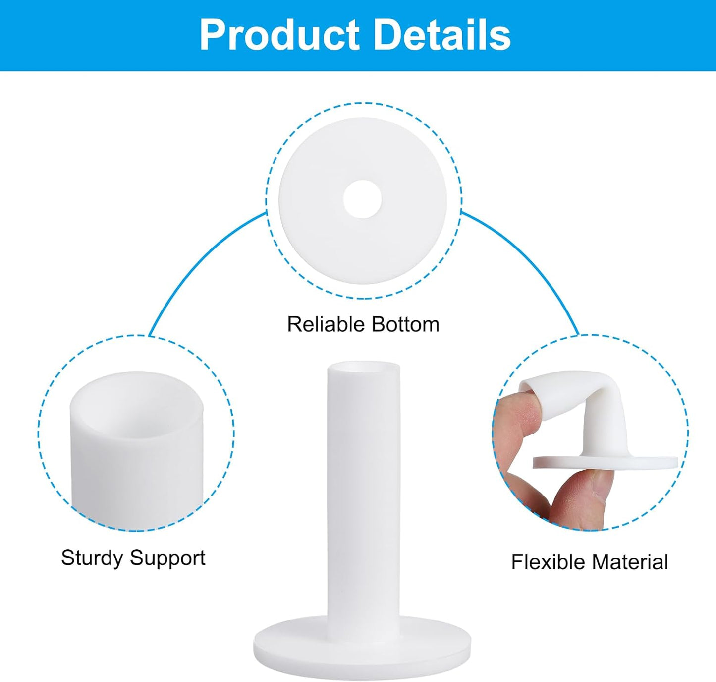 PATIKIL Rubber Golf Tees, Tall Practice Training Driving Range Tee Stable Ball Holder