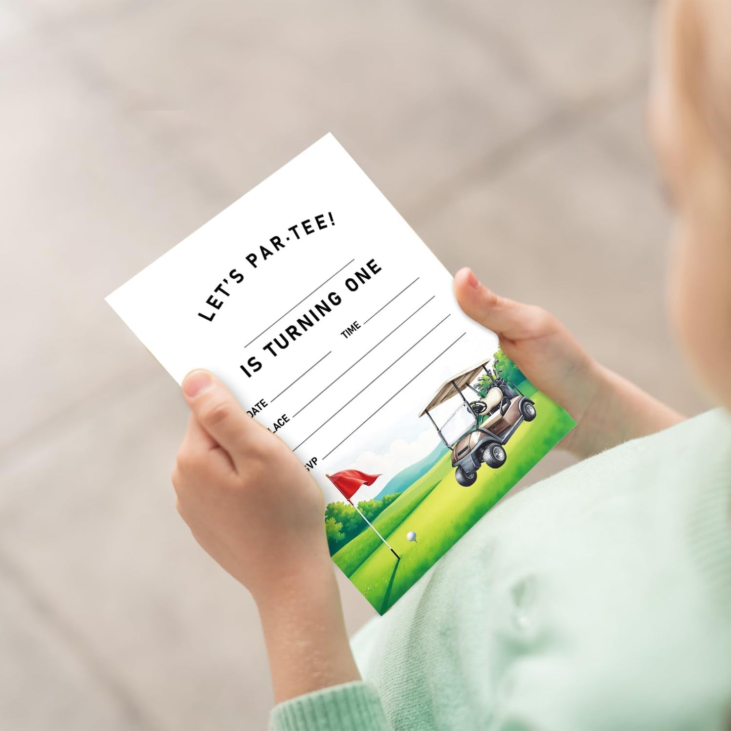 Let's Par-Tee Birthday Invitations, Golf Party Invitations, 20 Double-Sided Fill In Invitation with Envelopes for Adults Teens, Invitations Cards for Adults Birthday Party Decorations Favor - 16