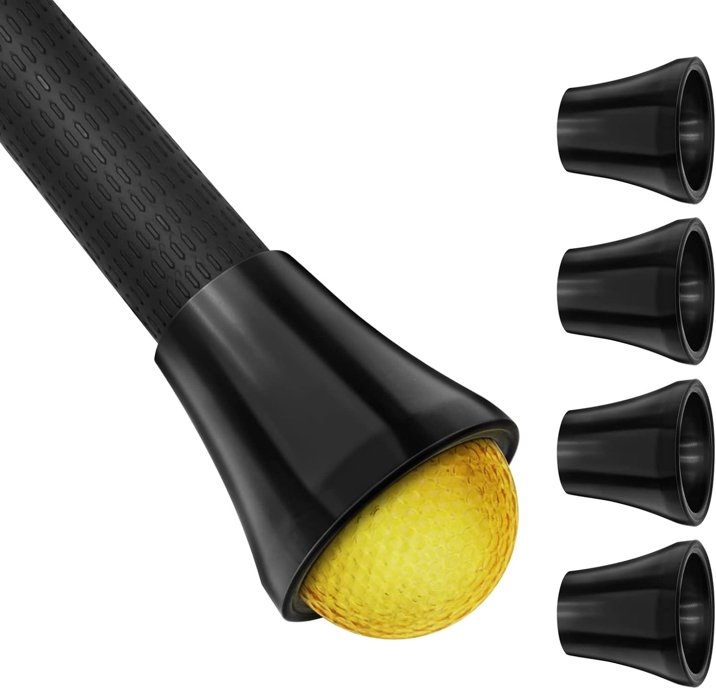 Golf Ball Retriever, 4 Pcs Golf Ball Grabber Suction Cup for Putter Grip, Durable Golf Ball Retriever Pick Up Tool for End of Putter