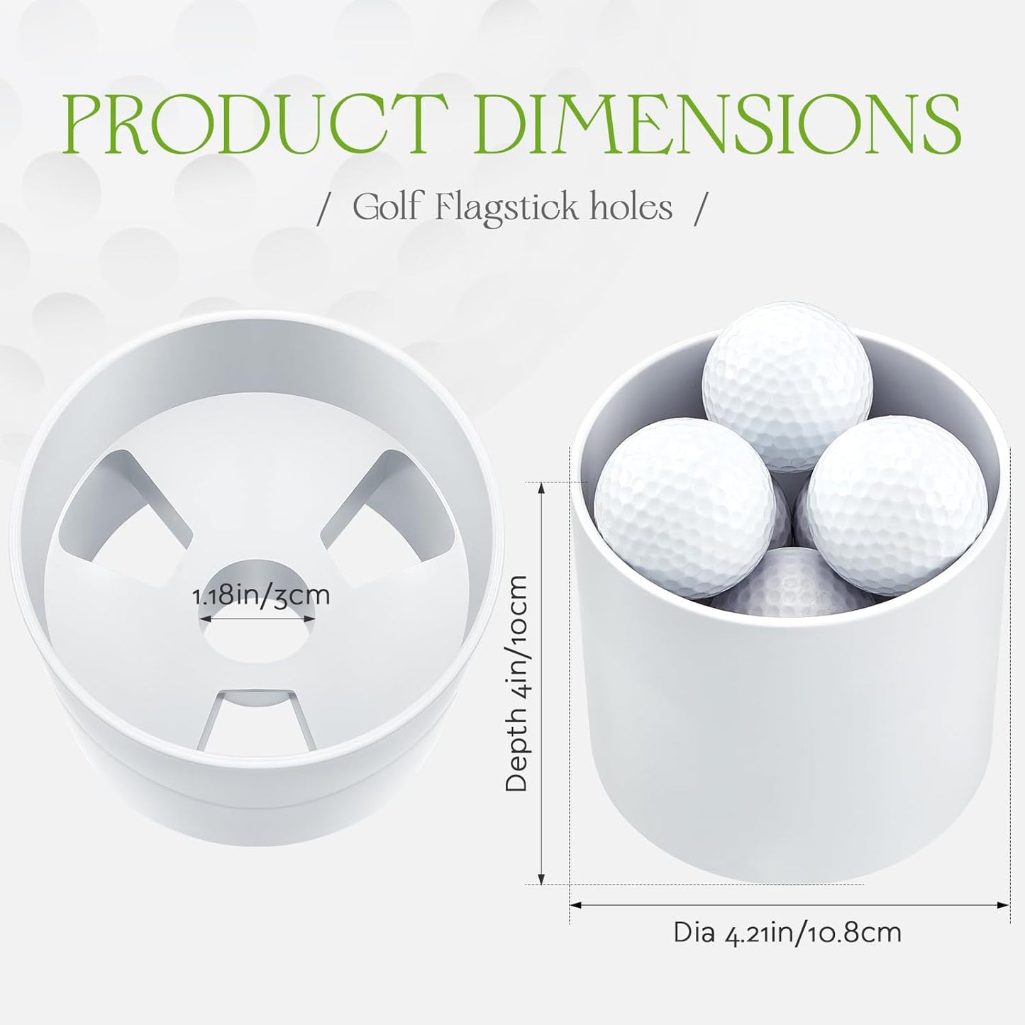 Leitee Golf Hole Cup Practice Putting Green Hole ABS Plastic Golf Putting Cup for Outdoor Backyard