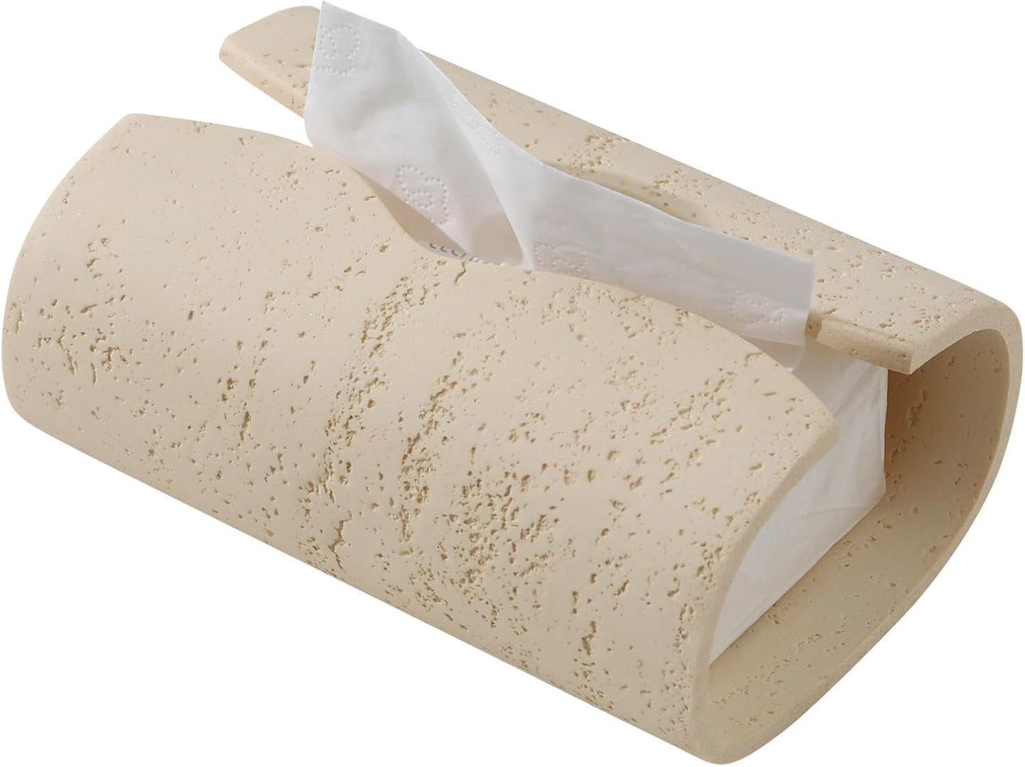 Tissue Box Cover Rectangle, Resin Facial Tissue Holder Covers Toilet Paper Holder, Tissue Holders Decorative Paper Dispenser Home Decor for Bathroom Kitchen Bedroom Living Room Office Yellow