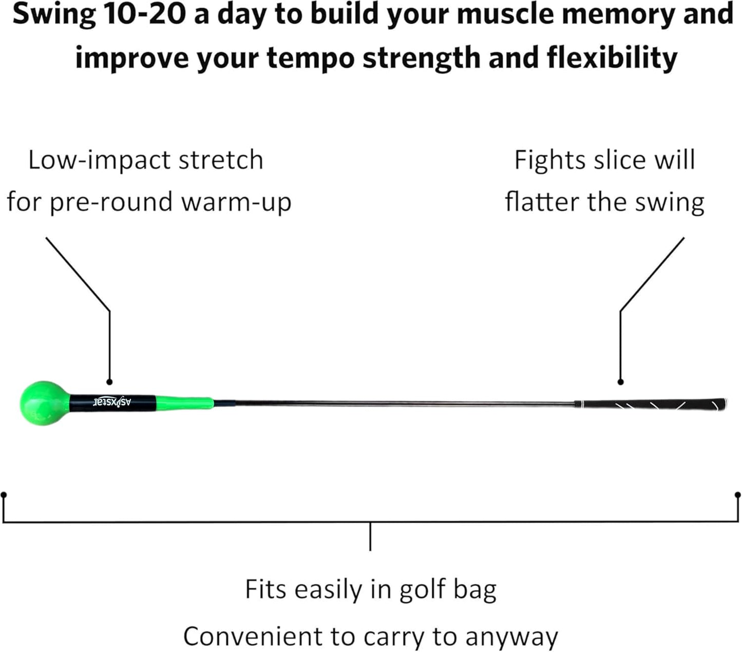 Golf Swing Trainer Aid - Power Flex Golf Swing Training aid for Strength and Tempo Golf Swing Speed Trainer Golf Training aid Golf Warm up Stick