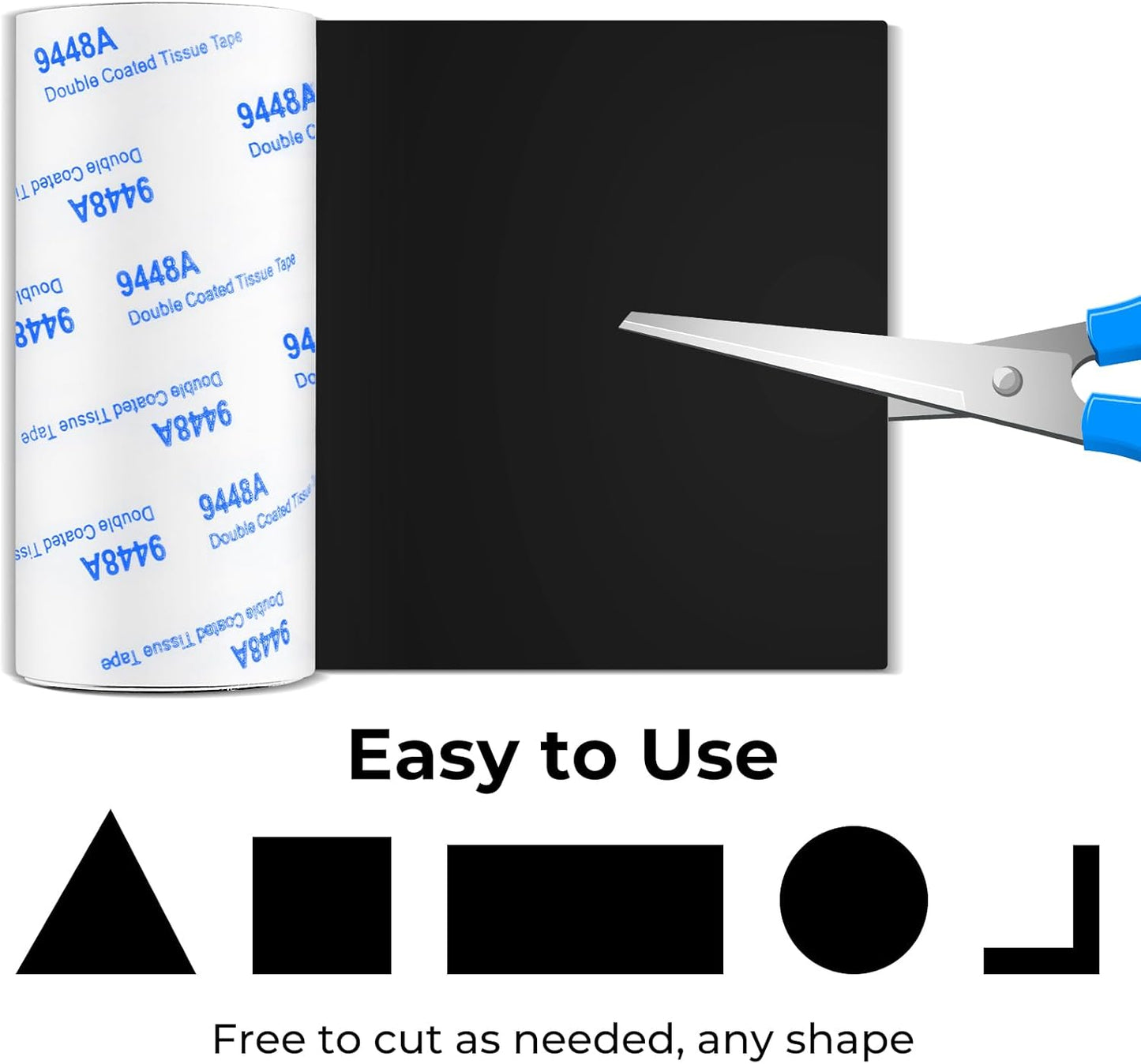 Non Slip Furniture Pads, 2 Rolls Rubber Furniture Pads Non Slip Pad, Anti Skid Pads for Furniture, Adhesive Rubber Tape for Any Furniture and Appliances 4x40 inch+1x40 inch