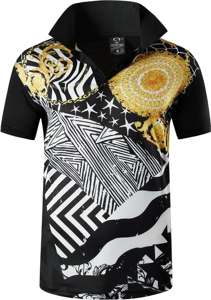 jeansian Men's Sport Outdoor Quick Dry Fit Short Sleeves Polo Tee Shirt Tshirt T-Shirt Tops Golf Tennis Bowling LSL195