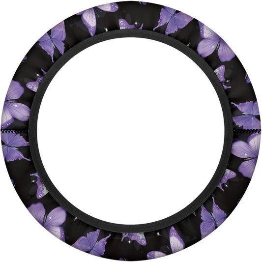 Purple Butterfly Golf Cart Steering Wheel Cover 13 Inch - 14 Inch Club Cars Wheel Covers Universal Golf Cart Accessories Great Gifts for Golfer