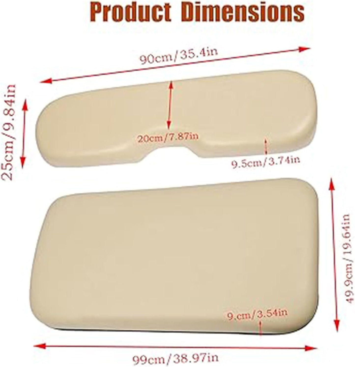 GXYWADY Tan Golf Cart Front Seat Cushion Replacement for EZGO Medalist TXT 1994-2013