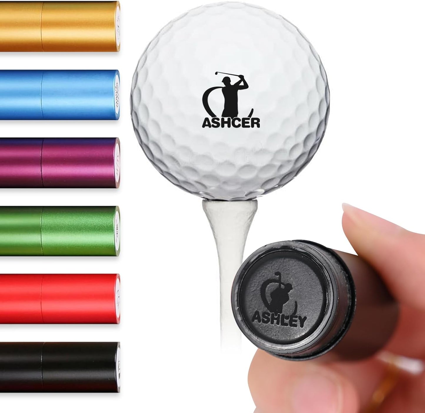 Custom Golf Ball Stamp, Personalized Golf Ball Stamp Markers with Ink, Create Your Unique Mark on Golf Balls, Waterproof Golf Ball Stamper, Golf Gift, Golf Accessories for Men