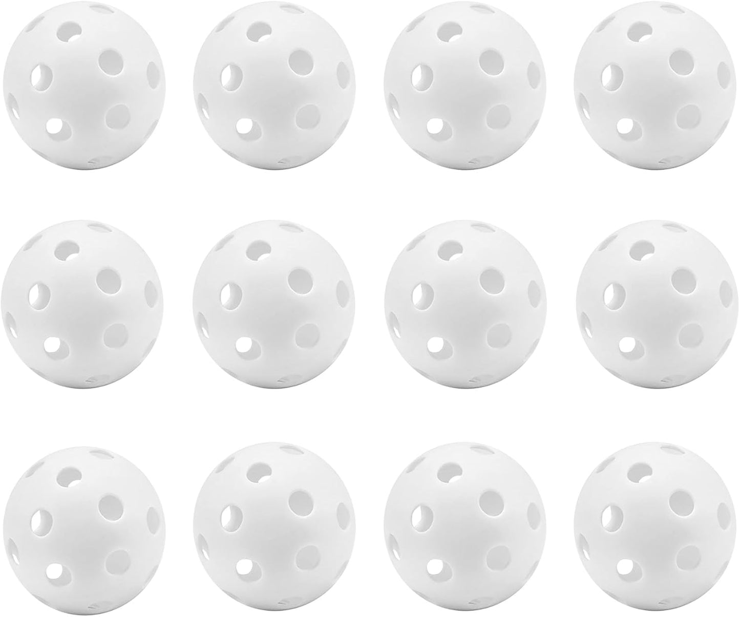 GSE Games & Sports Expert 12-Pack Practice Golf Balls, 40mm Limited Flight Plastic Soft Golf Balls, Airflow Hollow Training Golf Ball for Swing Practice (Several Colors Available)