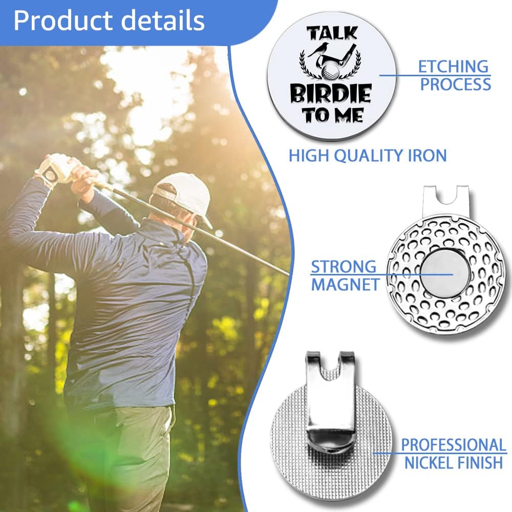 Strong Woman Golfer Ball Marker with Magnetic Hat Clip, Funny Golf Accessories Gifts for Proud Women, Novelty Birthday Gifts for Women Golfer Fan