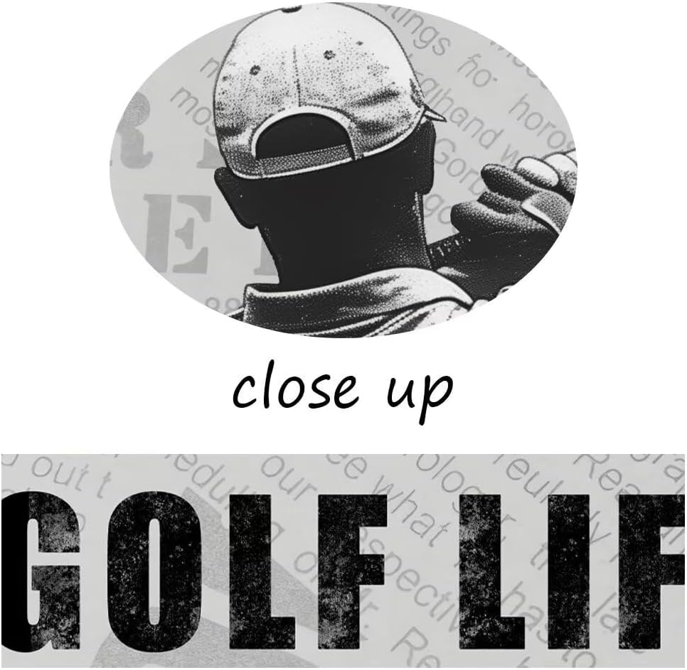 Golf Sports Wall Art Golf Life Lessons Wall Decor Golf Sign Retro Poster Boy Men Room Motivational Decorations Canvas Print Painting Artwork for Living Room Home Decorations Framed (24 x 36 inch)