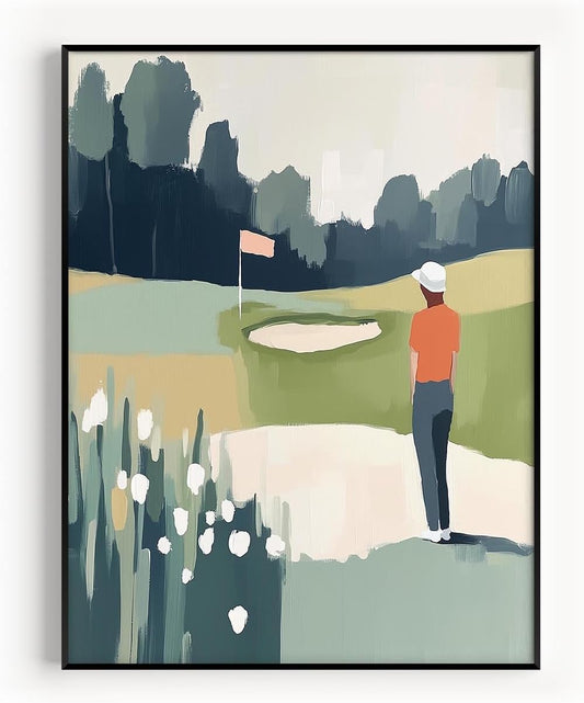 Golf Impressionist Art Print Posters - Premium Giclee Fine Art Prints - Sporty and Sophisticated Home Decor Posters, Golfer Art Prints for Home and Office Decor - Vintage Aesthetic, Ready to Frame