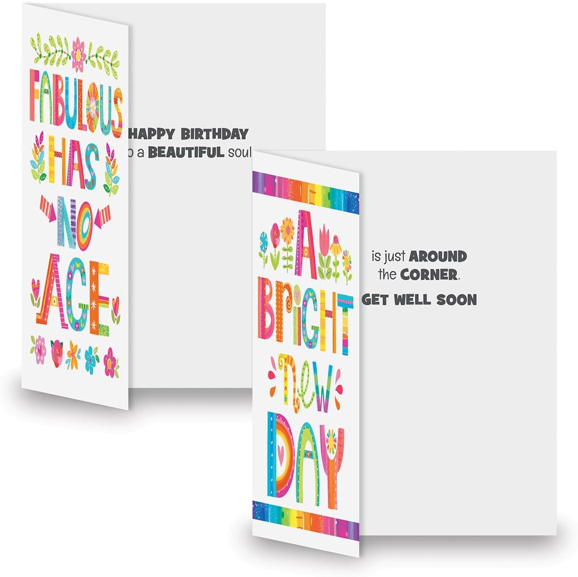 Current Bright Inspirational All Occasion Value Pack-20 Cards With Envelopes, Celebration, Get Well, Sympathy, Birthday, Anniversary & Thinking of You Variety, Large 5" x 7" Assortment, 10 Design Set