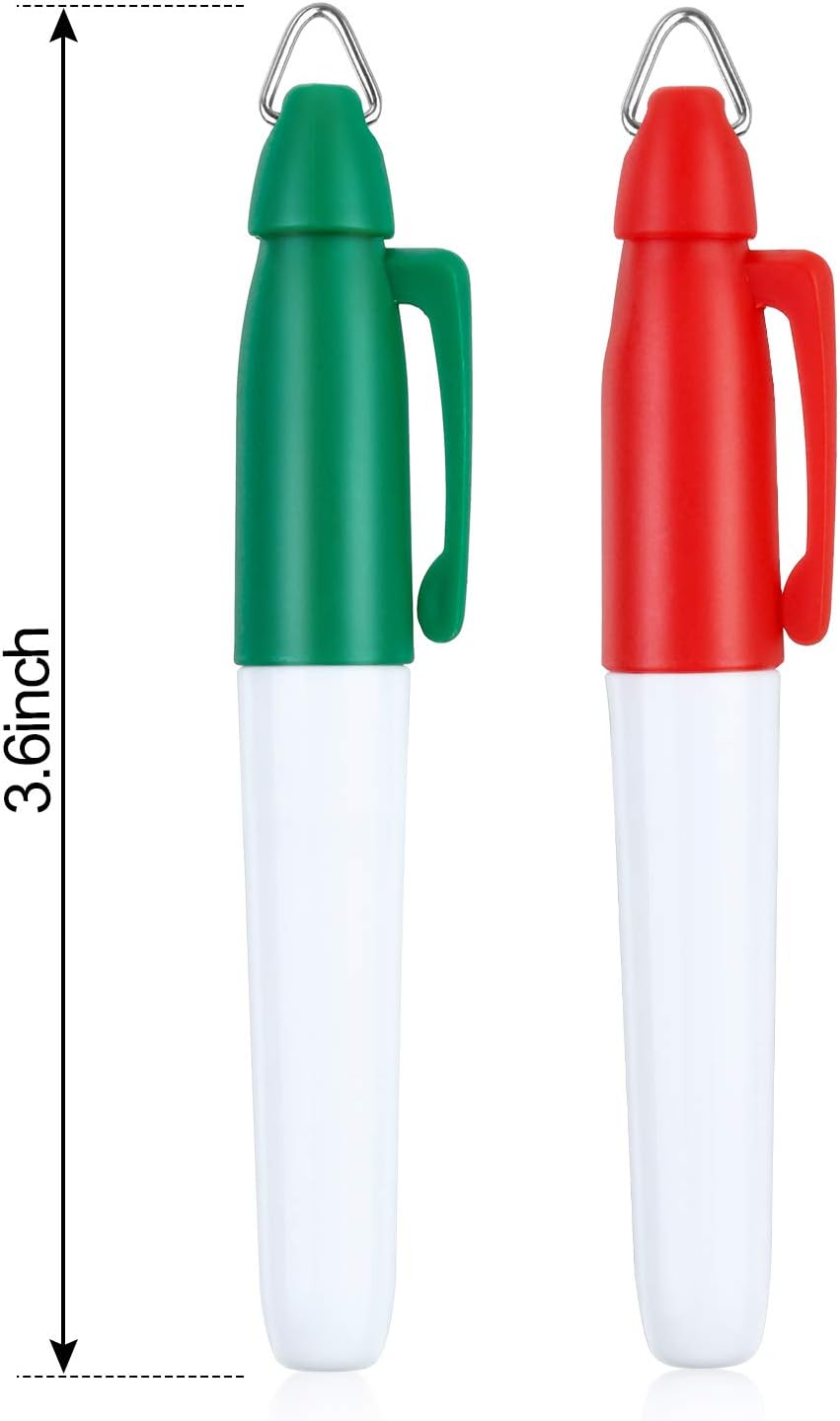 WILLBOND 2 Pieces Golf Ball Line Marker Tool Marking Alignment Putting Tool and 2 Pieces Golf Ball Marker Pen, 4 Pcs Totally