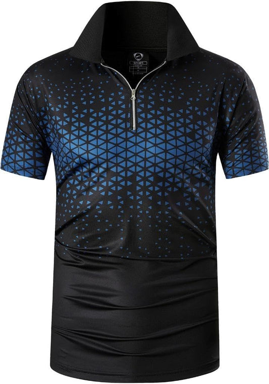 jeansian Men's Sport Outdoor Quick Dry Fit Short Sleeves Polo Tee Shirt Tshirt T-Shirt Tops Golf Tennis Bowling LSL195