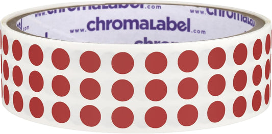 ChromaLabel 0.25 Inch Round Label Permanent Color Code Dot Stickers, 1000 Labels per Roll, Burnt Umber