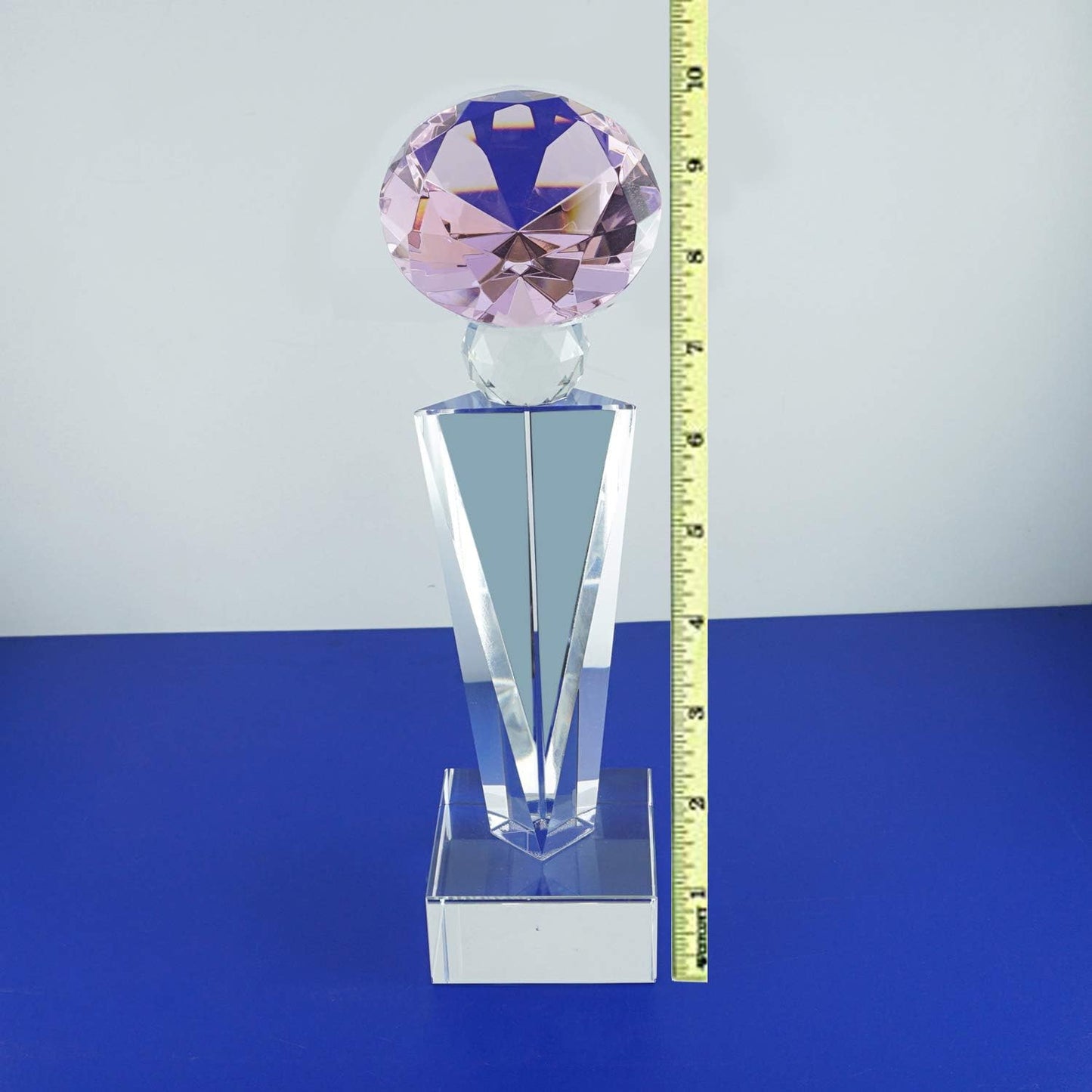 Optical Crystal Glass Diamond Trophy Awards Recognition Achievement Reality Personalized Custom Laser Etched Engraving Trophy