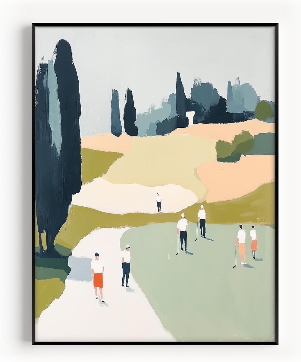 Golf Impressionist Art Print Posters - Premium Giclee Fine Art Prints - Sporty and Sophisticated Home Decor Posters, Golfer Art Prints for Home and Office Decor - Vintage Aesthetic, Ready to Frame
