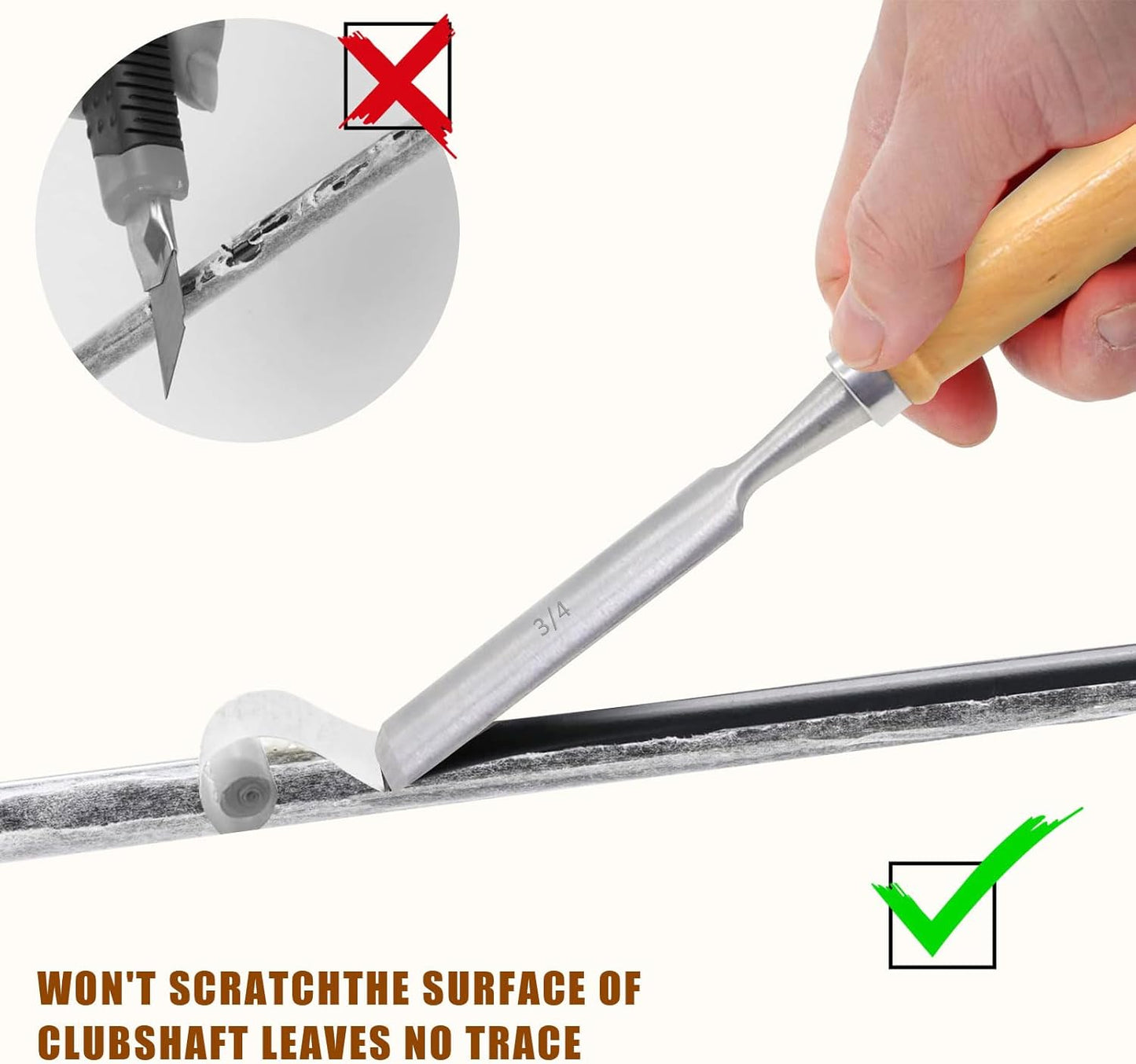 Golf Grip Tape Remover Tool Kits, No Tape Residue Rapid Removal - Perfect for Regripping Graphite and Steel Shafts Golf Club Grip Repair Kits