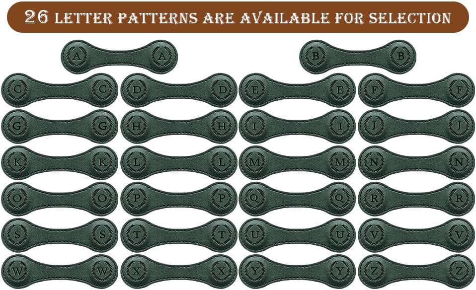 Handmade Personalized Leather Magnetic Bookmark - Custom Initial Letter Design with 26 Alphabet Choices - Durable Bookmark for Readers, Book Lovers, Women & Kids