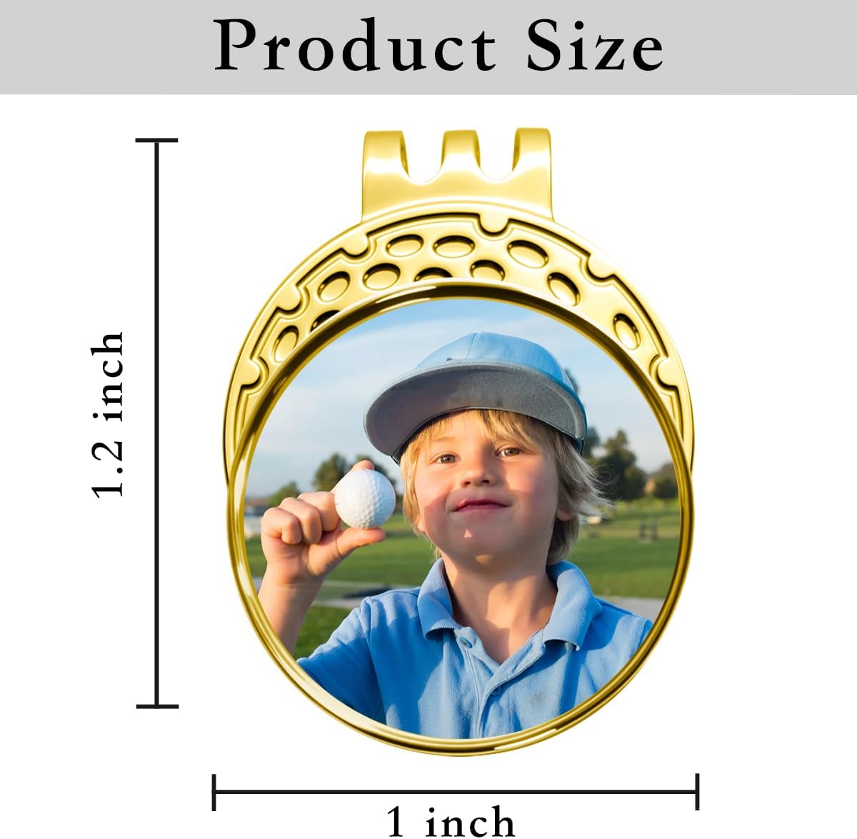 Personalized Golf Ball Marker Hat Clip – Custom Magnetic Marker with Your Photo, Name, Logo or Initials – Unique Golf Gift for Men, Dad, Coach, Golfer