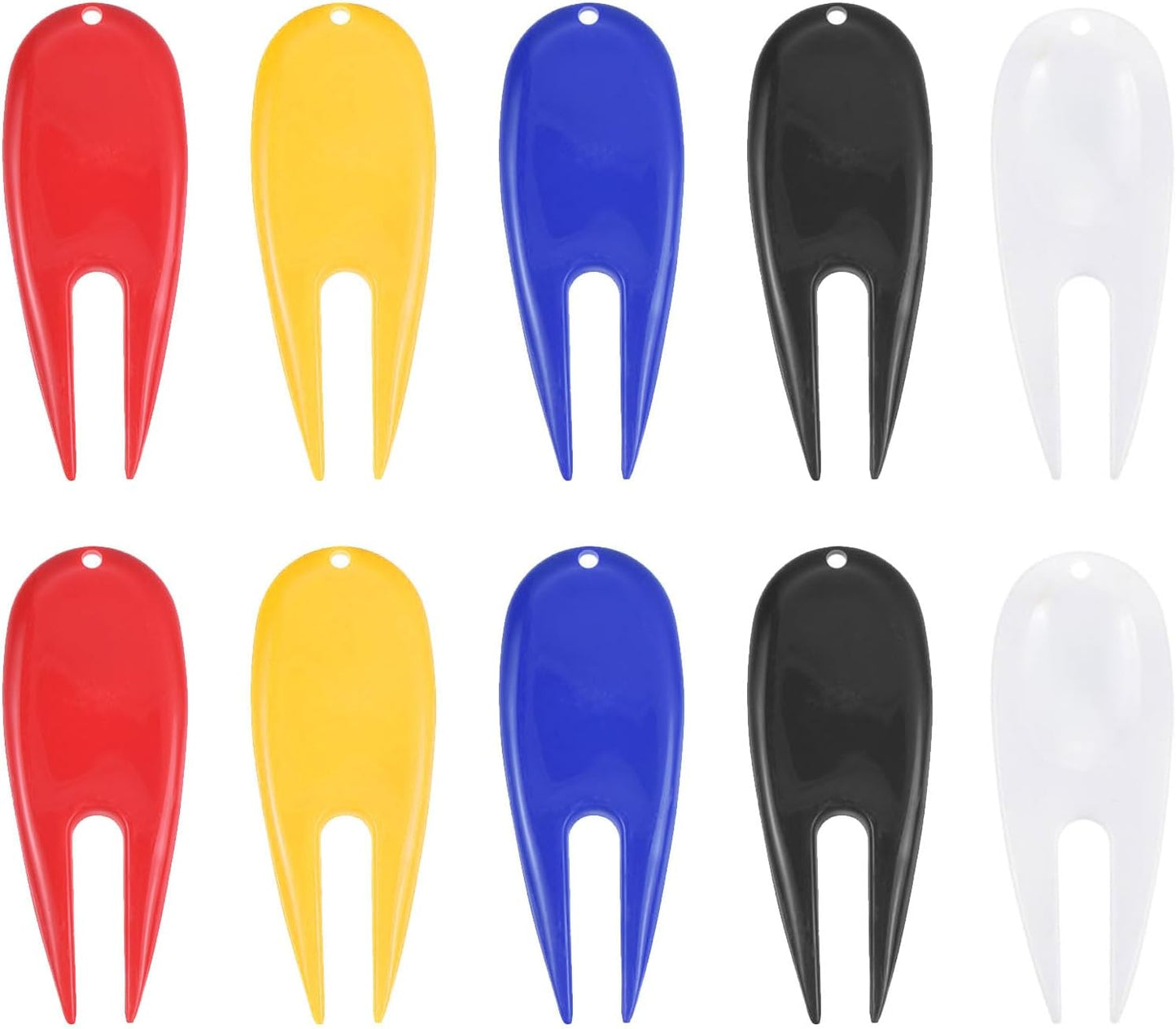 PATIKIL Golf Divot Repair Tool, 10 Pack Plastic Golf Mark Repair Tool Ball Marker Bulk for Golfer, 5 Colors