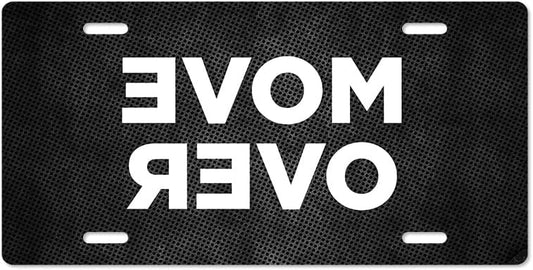 Unique Vanity License Plates | 16 Individual Designs | 3 Sizes (Automobile, Golf Cart, Motorcycle/Bike) | Made in U.S.A. | Custom Car Tags (Move Over, Standard (12" x 6"))