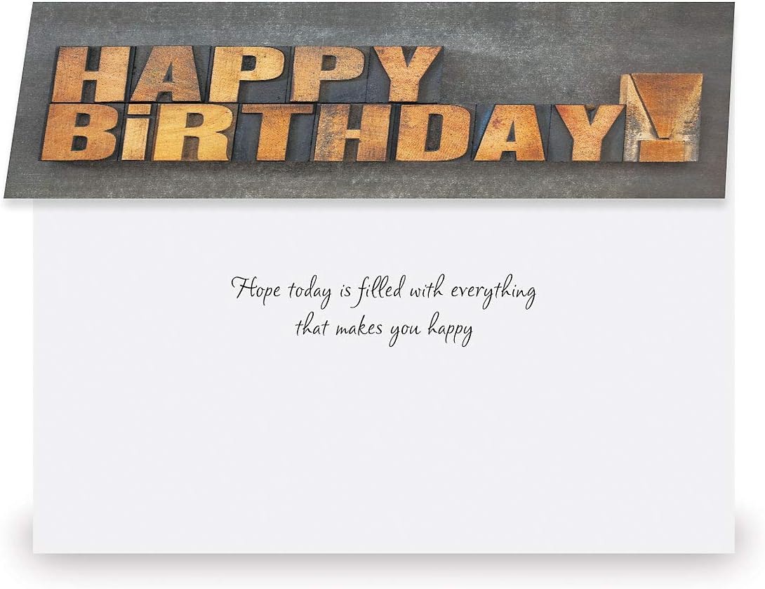 Current Playful Type Birthday Greeting Cards Value Pack - Set of 20, 10 Unique Designs, Large 5 x 7 Inch Cards, Sentiments Inside, Envelopes Included
