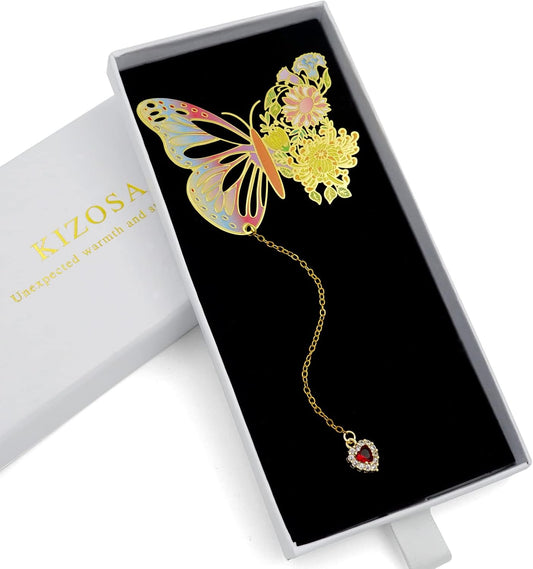Butterfly Bookmarks for Women,Cute Funny Metal Bookmark,Unique Gifts Book Markers for Women Book Lovers,Teacher Appreciation Gifts,Valentine Mother's Day Christmas New Year Birthday Gift