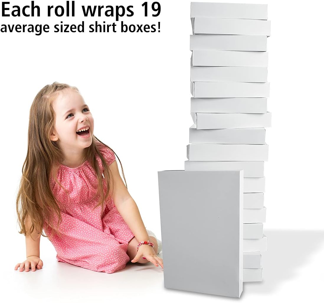 Smiley Faces Birthday Jumbo Rolled Gift Wrap - 23 Inches x 32 Feet (61 Square Feet Total), Peek-Proof, For Birthdays, Graduations, Baby Showers and More