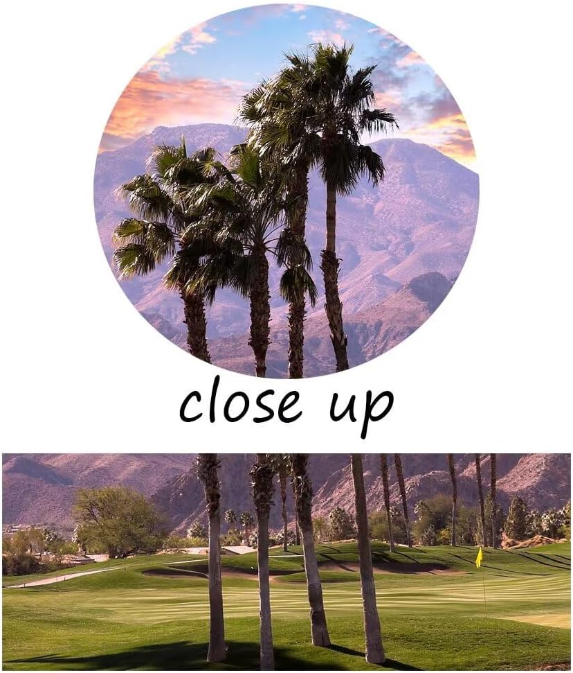 Golf Course at Sunset in Palm Wall Art Prints USA California Picture Canvas Wall Decor for Home Living Room Bedroom Bathroom Framed Artwork Ready to Hang(12''H x 16''W)