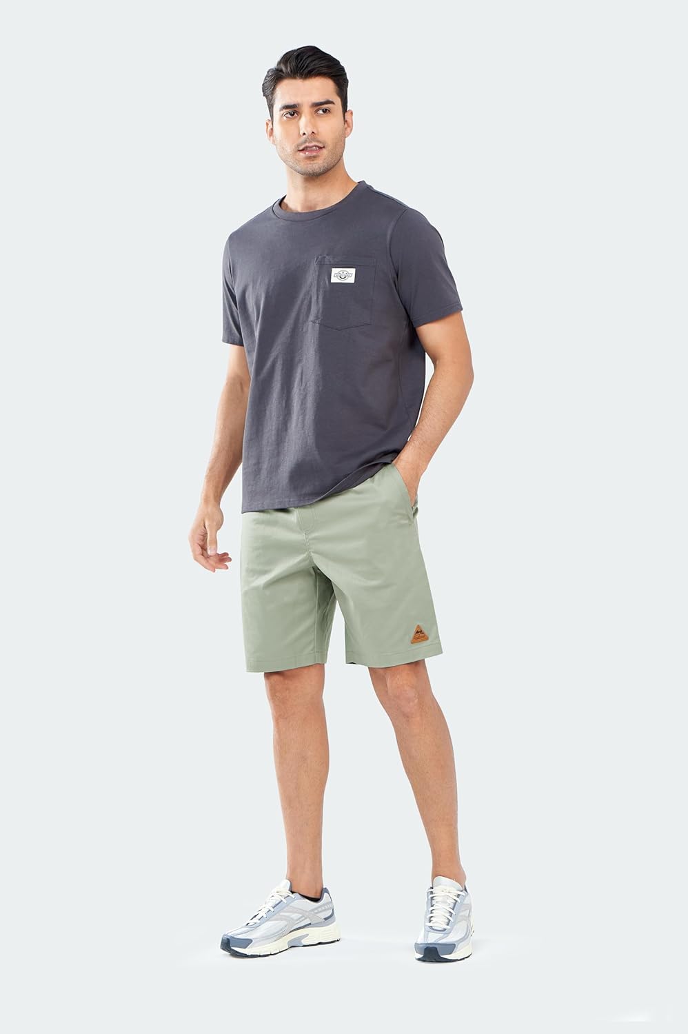 NORTHYARD Mens Casual Shorts-Cotton 9" Golf Hiking Drawstring Elastic Waist Work Shorts with Zipper Pockets