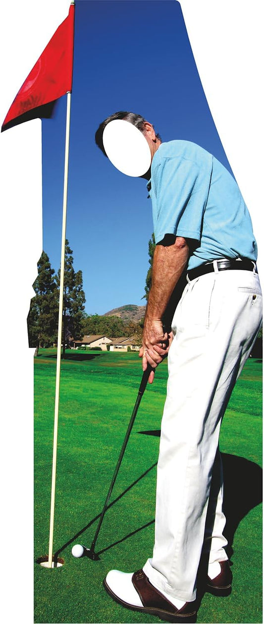 SS11138 Golfer Golfing Stand in Cardboard Cutout Standee Standup